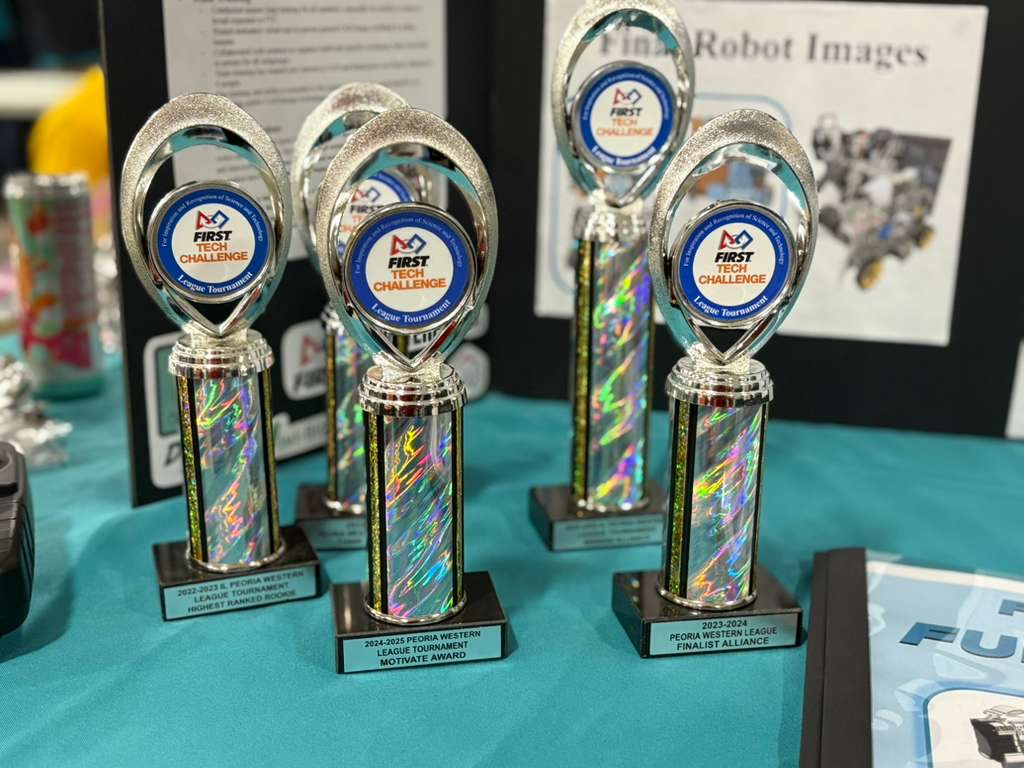 Team receiving an award at competition